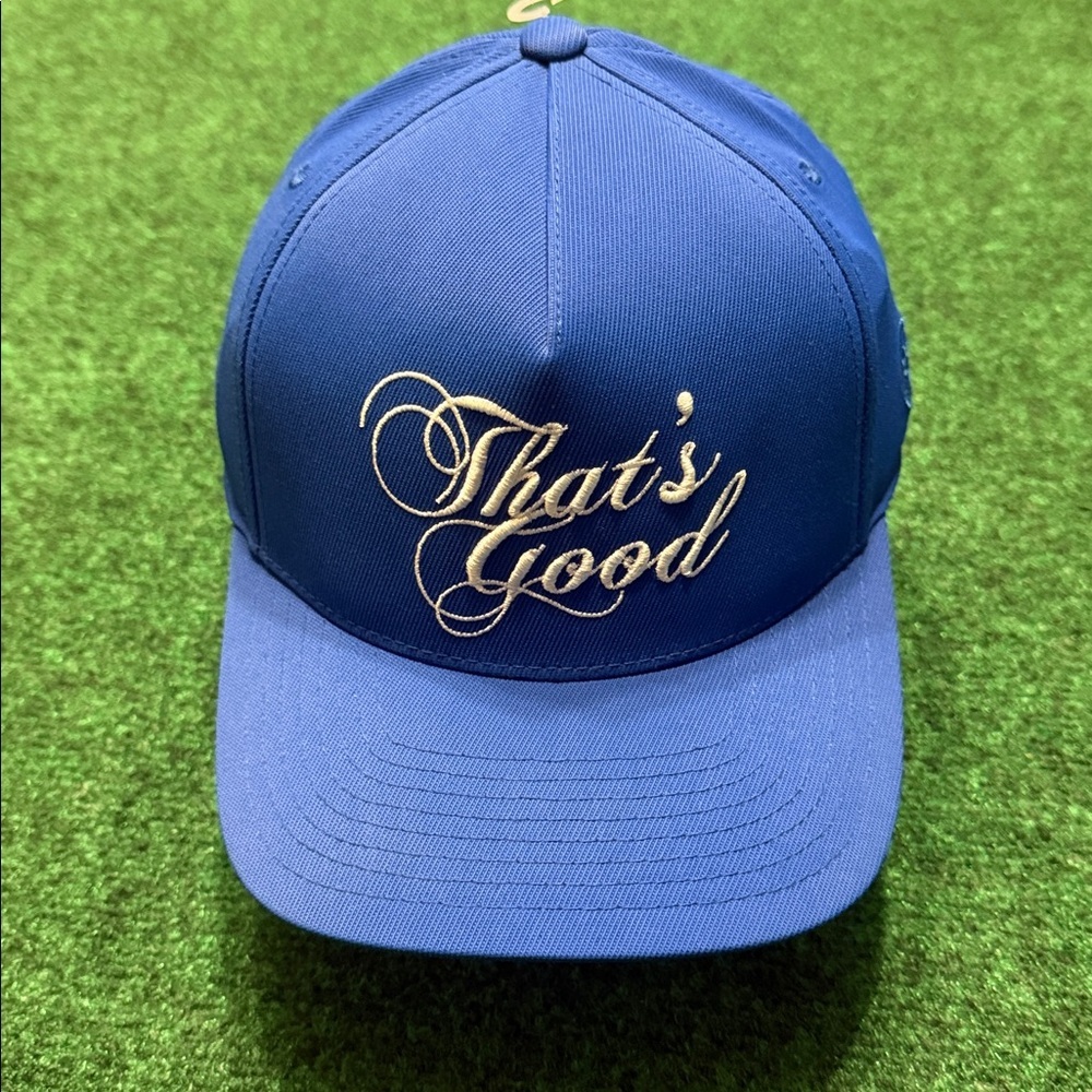 NWT G/Fore "That's Good" Flex-Fit Snap-Back Hat (Royal Blue / White Lettering)